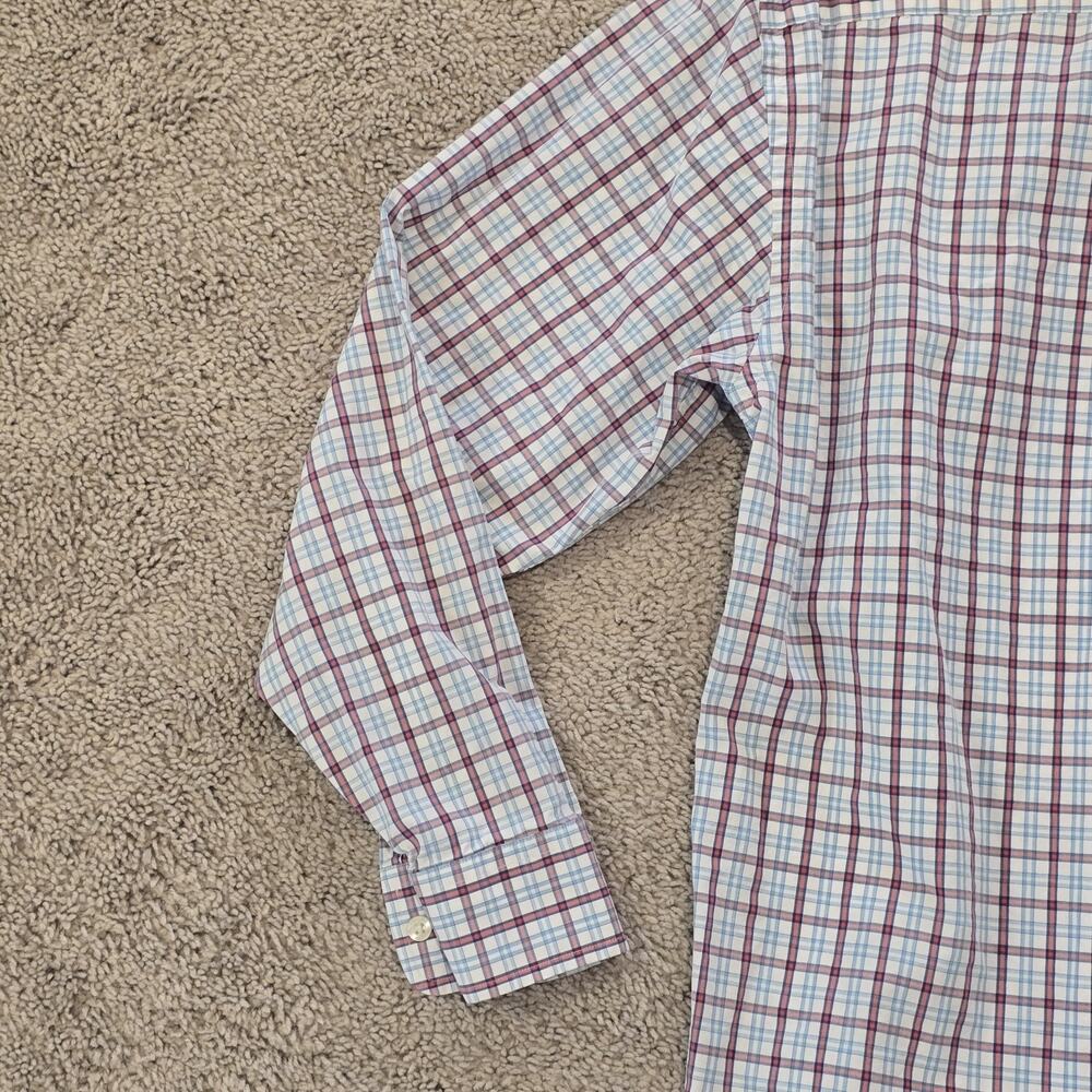 Vineyard Vines Whale Gingham Button Down Shirt Blue Red Mens S - Picture 9 of 10